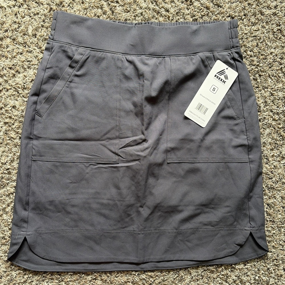 RBX Active City Stretch Everything Skirt Gray Stretchy Athletic Small NWT